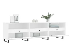 Mueble de TV madera contrachapada blanco 150x30x44,5 cm ES45671