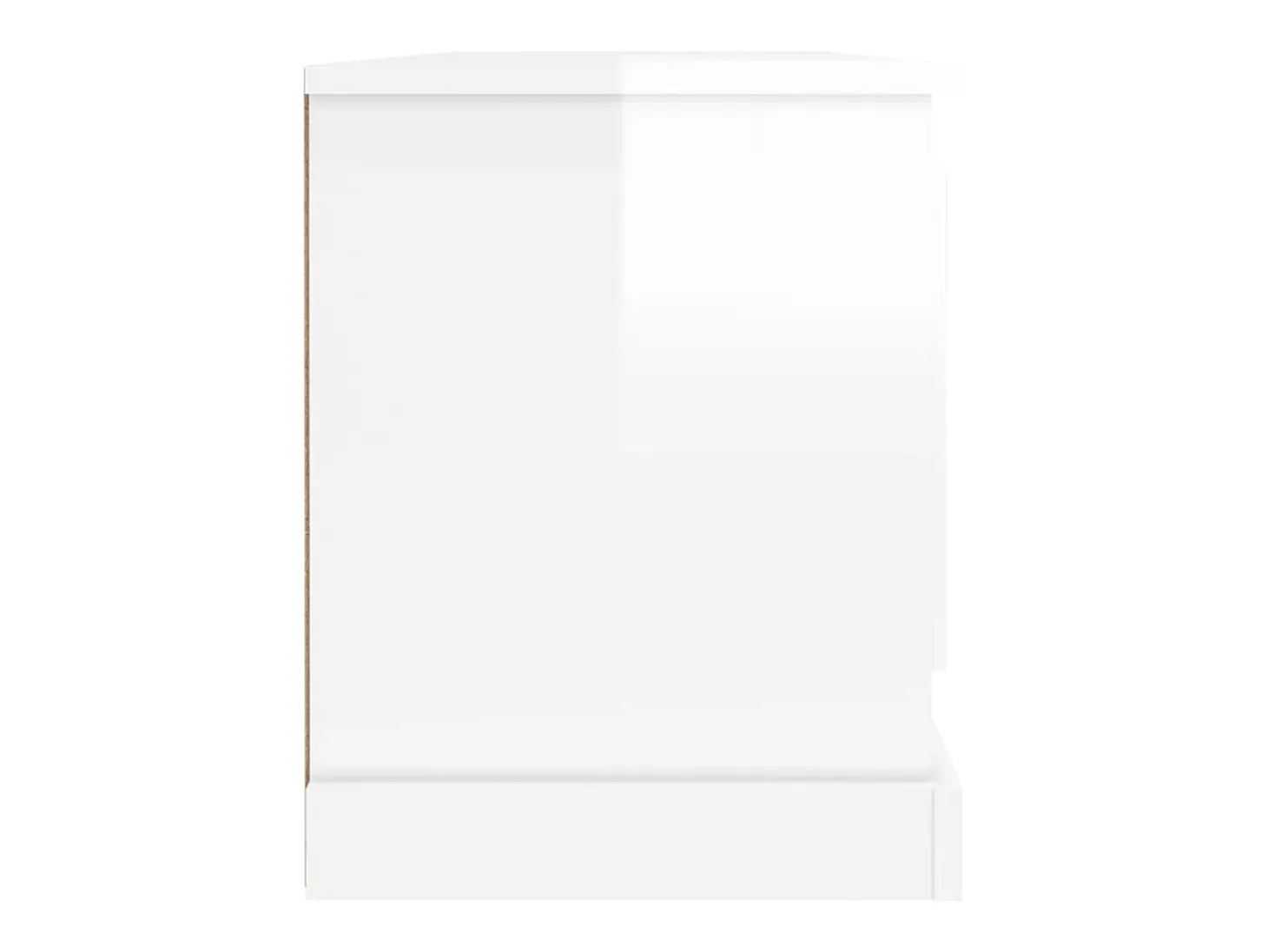 Mueble de TV madera contrachapada blanco brillo 100x35,5x45 cm