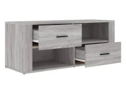 Mueble de TV madera contrachapada gris Sonoma 100x35x40 cm