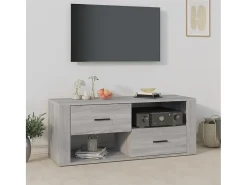 Mueble de TV madera contrachapada gris Sonoma 100x35x40 cm