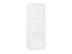 Mueble de TV madera contrachapada blanco 107x35x37 cm