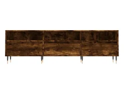 Mueble de TV madera contrachapada roble ahumado 150x30x44,5 cm ES44455