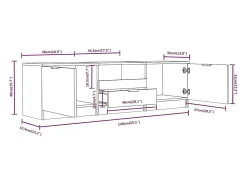 Mueble de TV madera contrachapada gris Sonoma 140x35x40 cm