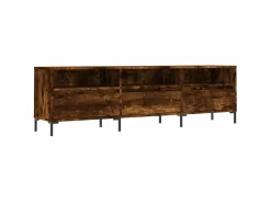 Mueble de TV madera contrachapada roble ahumado 150x30x44,5 cm ES18099