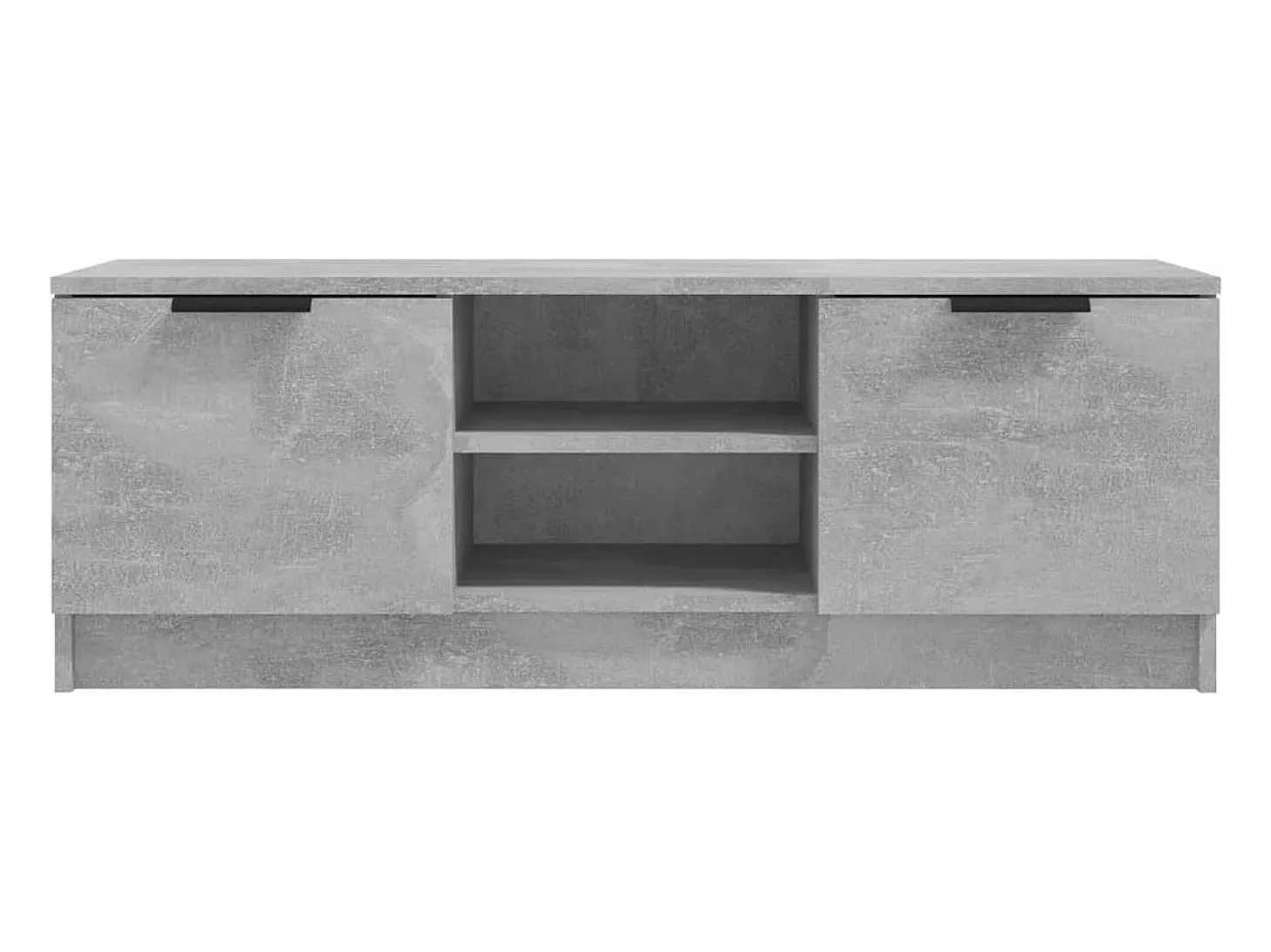 Mueble de TV madera contrachapada gris hormigón 102x35x36,5 cm