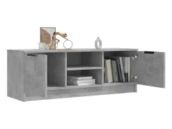 Mueble de TV madera contrachapada gris hormigón 102x35x36,5 cm
