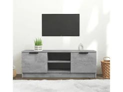 Mueble de TV madera contrachapada gris hormigón 102x35x36,5 cm