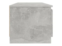 Mueble de TV madera contrachapada gris hormigón 140x40x35,5 cm