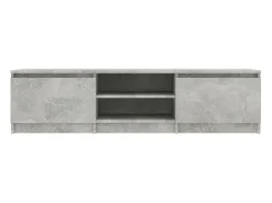Mueble de TV madera contrachapada gris hormigón 140x40x35,5 cm