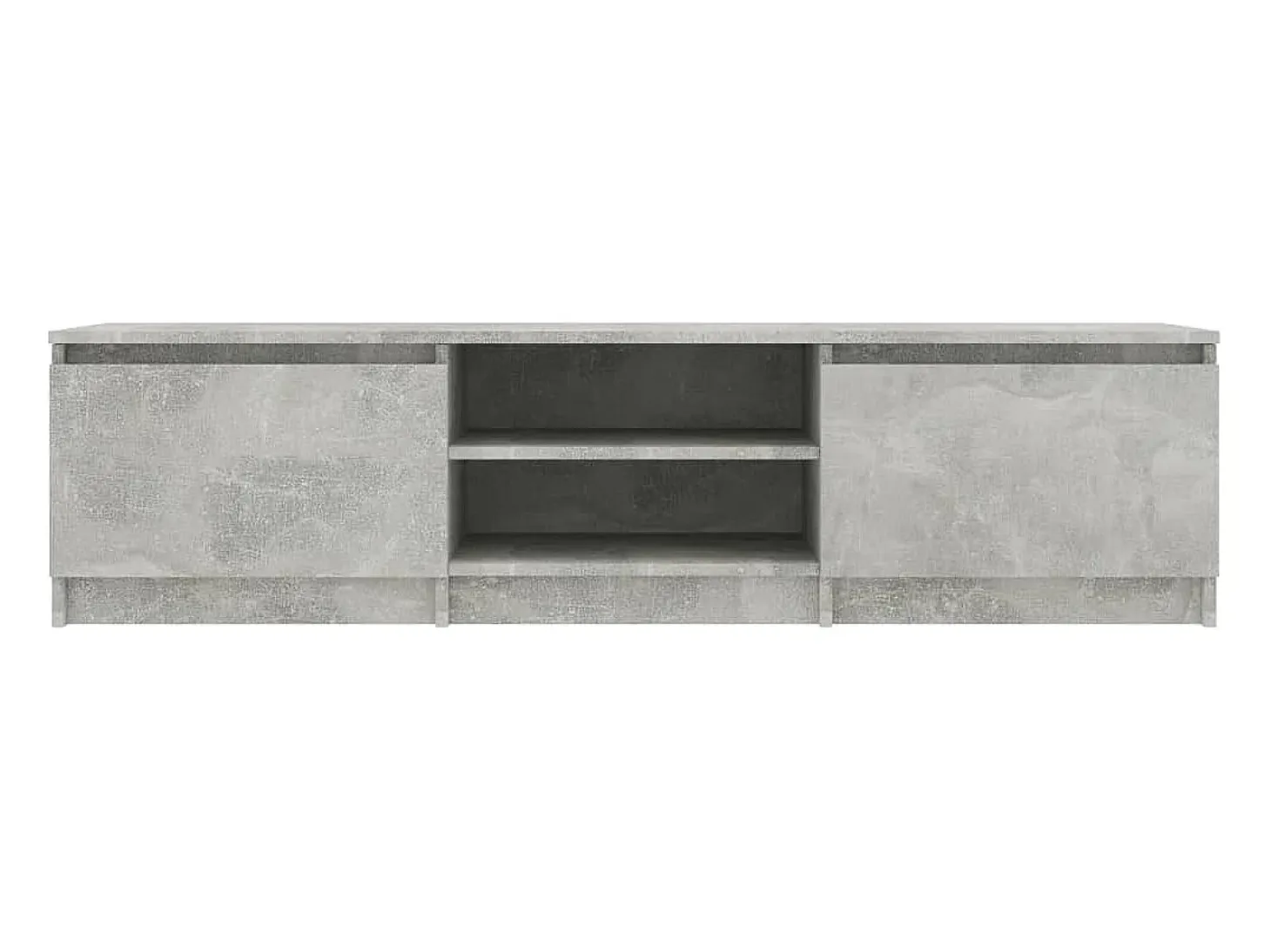 Mueble de TV madera contrachapada gris hormigón 140x40x35,5 cm