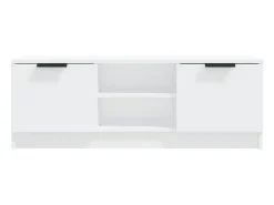 Mueble de TV madera contrachapada blanco 102x35x36,5 cm