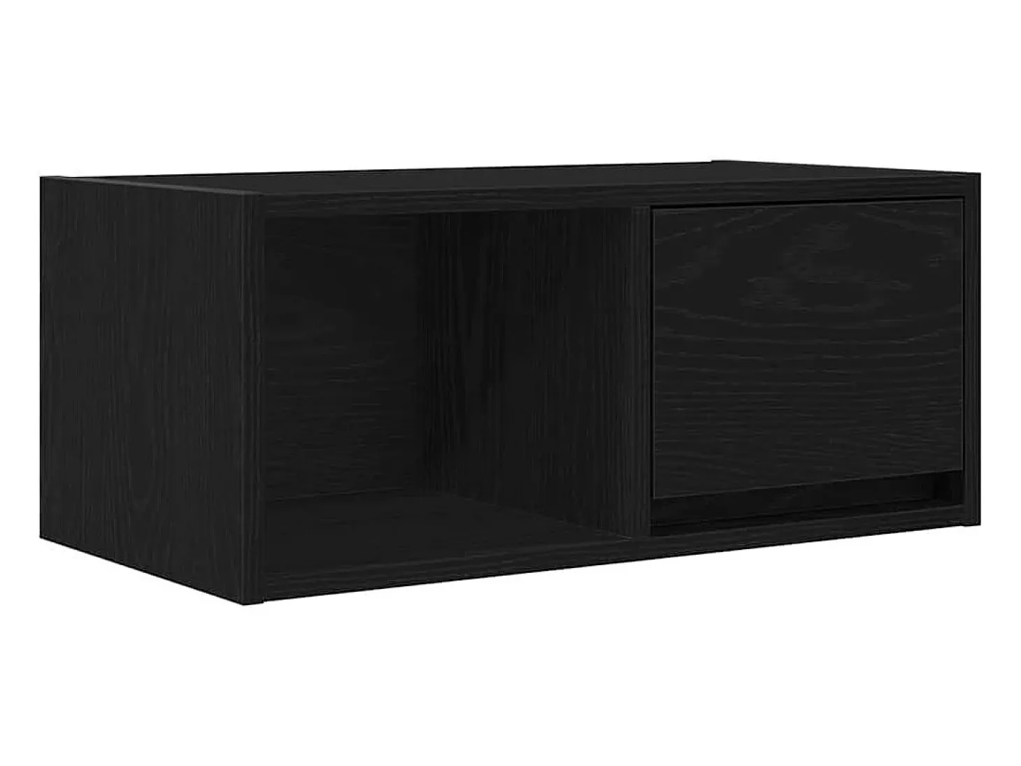 Mueble de TV madera de ingeniería roble negro 60x31x25,5 cm