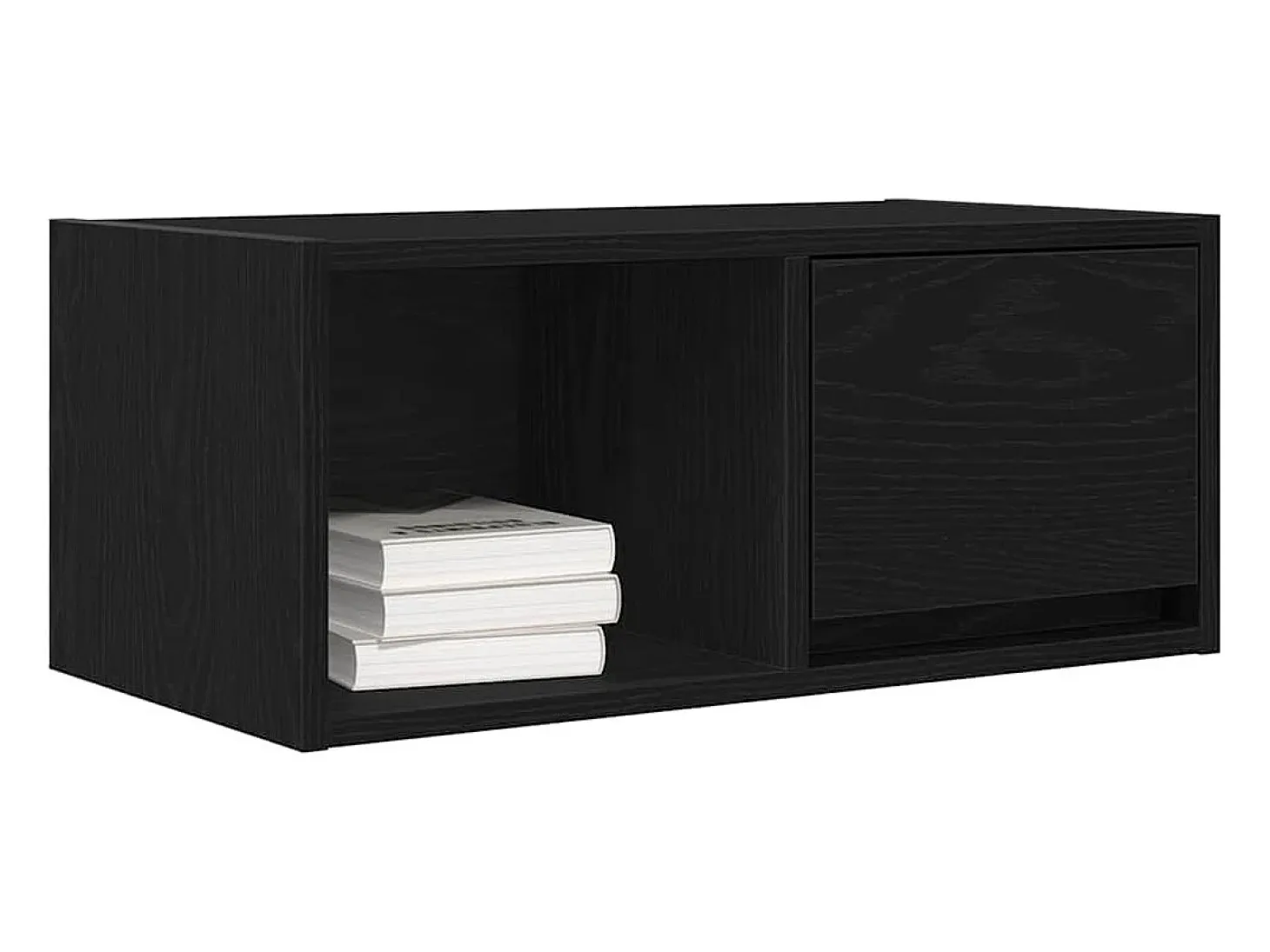 Mueble de TV madera de ingeniería roble negro 60x31x25,5 cm