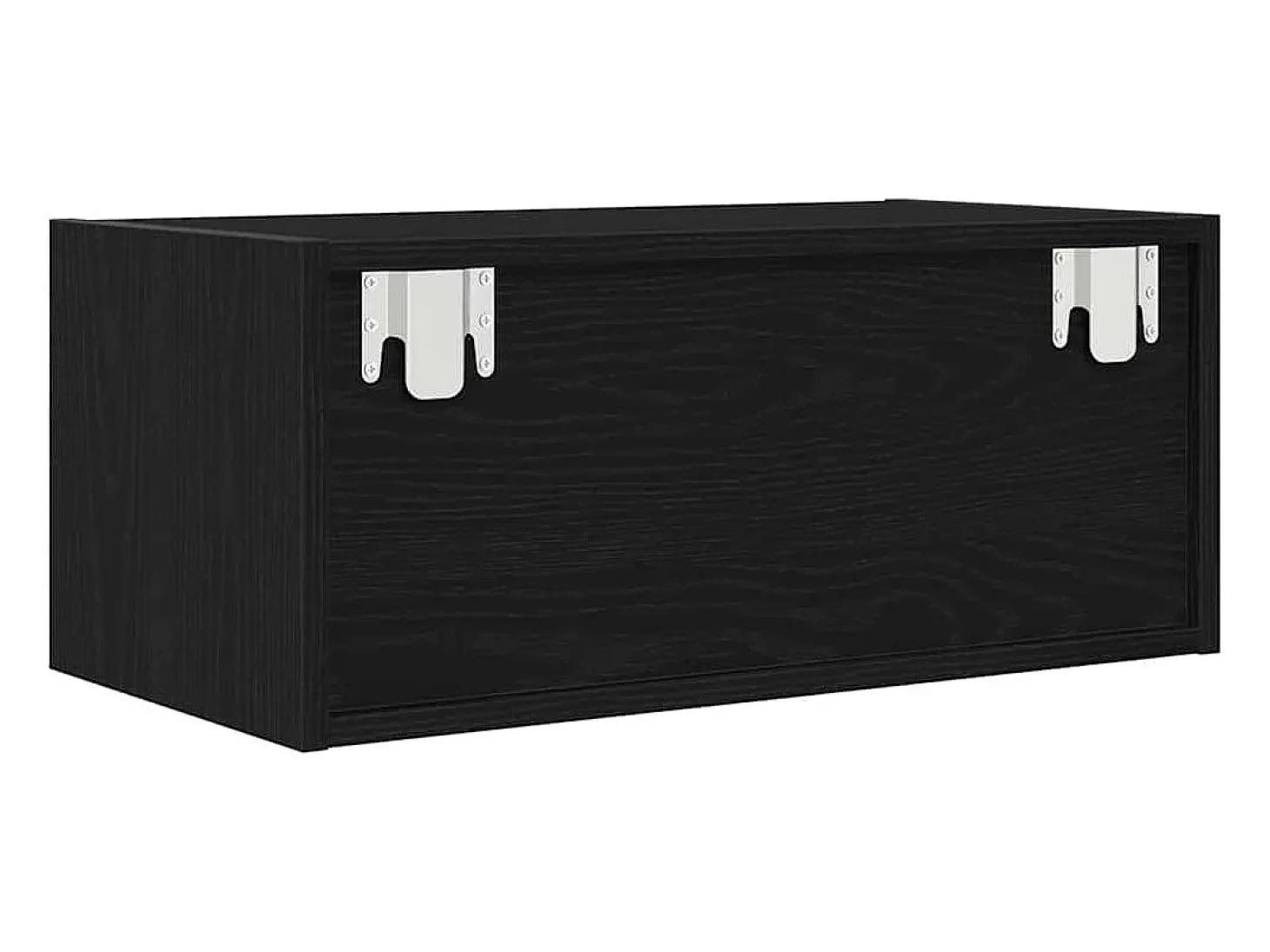 Mueble de TV madera de ingeniería roble negro 60x31x25,5 cm