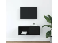 Mueble de TV madera de ingeniería roble negro 60x31x25,5 cm