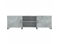 Mueble de TV madera de ingeniería gris hormigón 150x30x50 cm ES64931