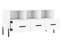 Mueble de TV madera de ingeniería blanco 102x36x50 cm