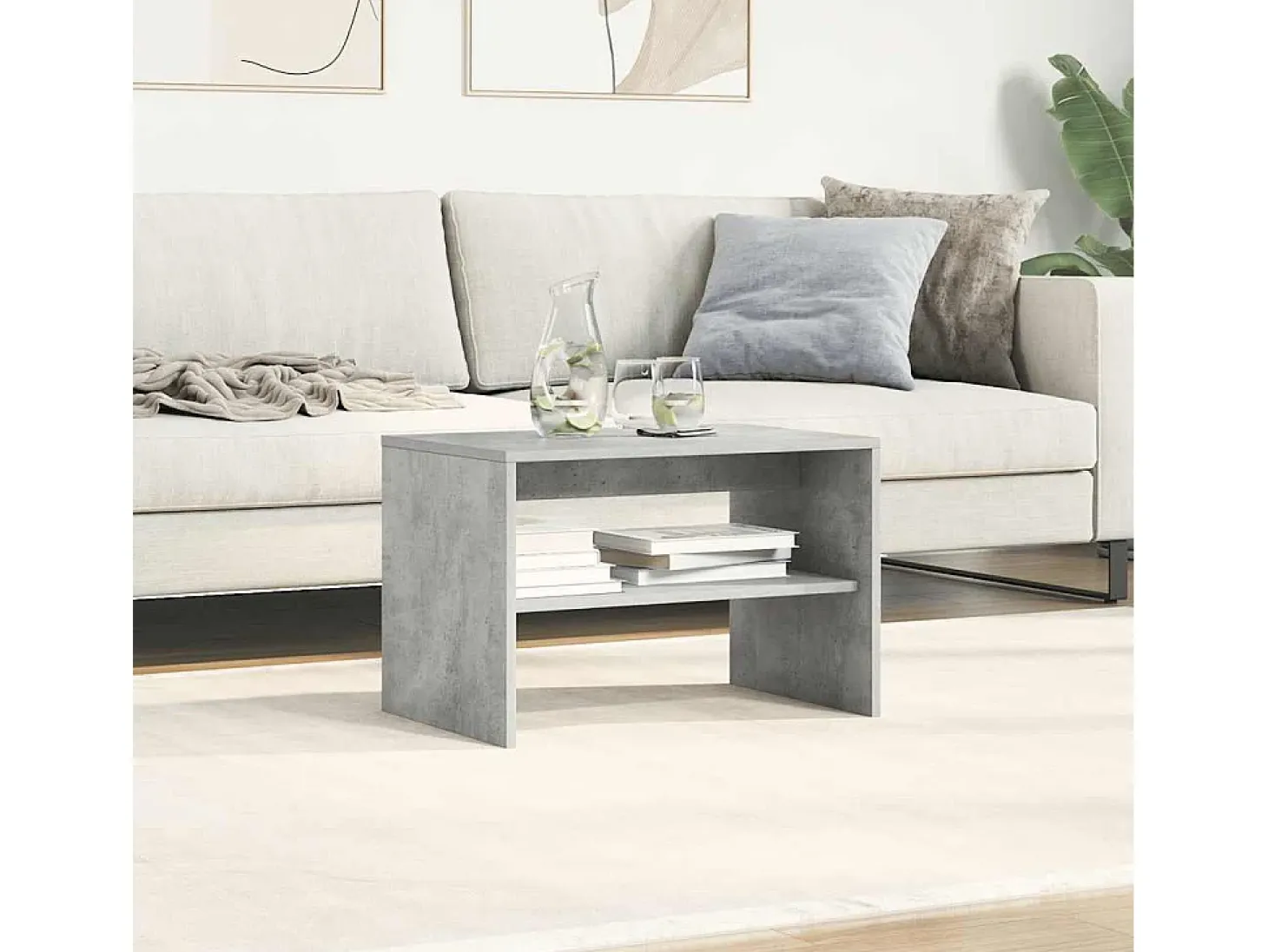 Mueble de TV madera de ingeniería gris hormigón 60x40x40 cm