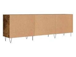 Mueble de TV madera de ingeniería roble ahumado 150x30x50 cm