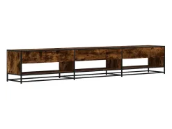 Mueble de TV madera de ingeniería roble ahumado 270x40x46 cm