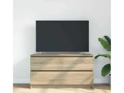 Mueble de TV madera de ingeniería roble Sonoma 100x35x54 cm