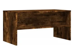 Mueble de TV madera de ingeniería roble ahumado 80x40x40 cm