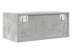 Mueble de TV madera de ingeniería gris hormigón 60x31x25,5 cm