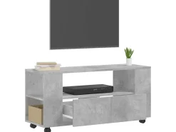 Mueble de TV madera de ingeniería gris hormigón 102x34,5x43 cm ES45193
