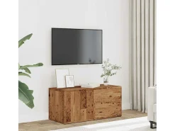 Mueble de TV madera ingeniería madera envejecida 80x34x35,5 cm