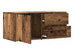 Mueble de TV madera ingeniería madera envejecida 80x34x35,5 cm