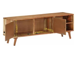 Mueble de TV madera maciza de acacia 112x30x40 cm