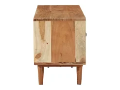 Mueble de TV madera maciza de acacia 112x30x40 cm