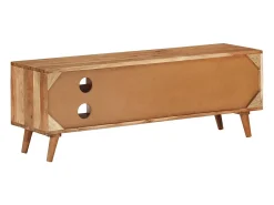 Mueble de TV madera maciza de acacia 112x30x40 cm