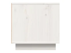 Mueble de TV madera maciza de pino blanco 140x40x40 cm