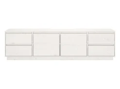 Mueble de TV madera maciza de pino blanco 176x37x47,5 cm