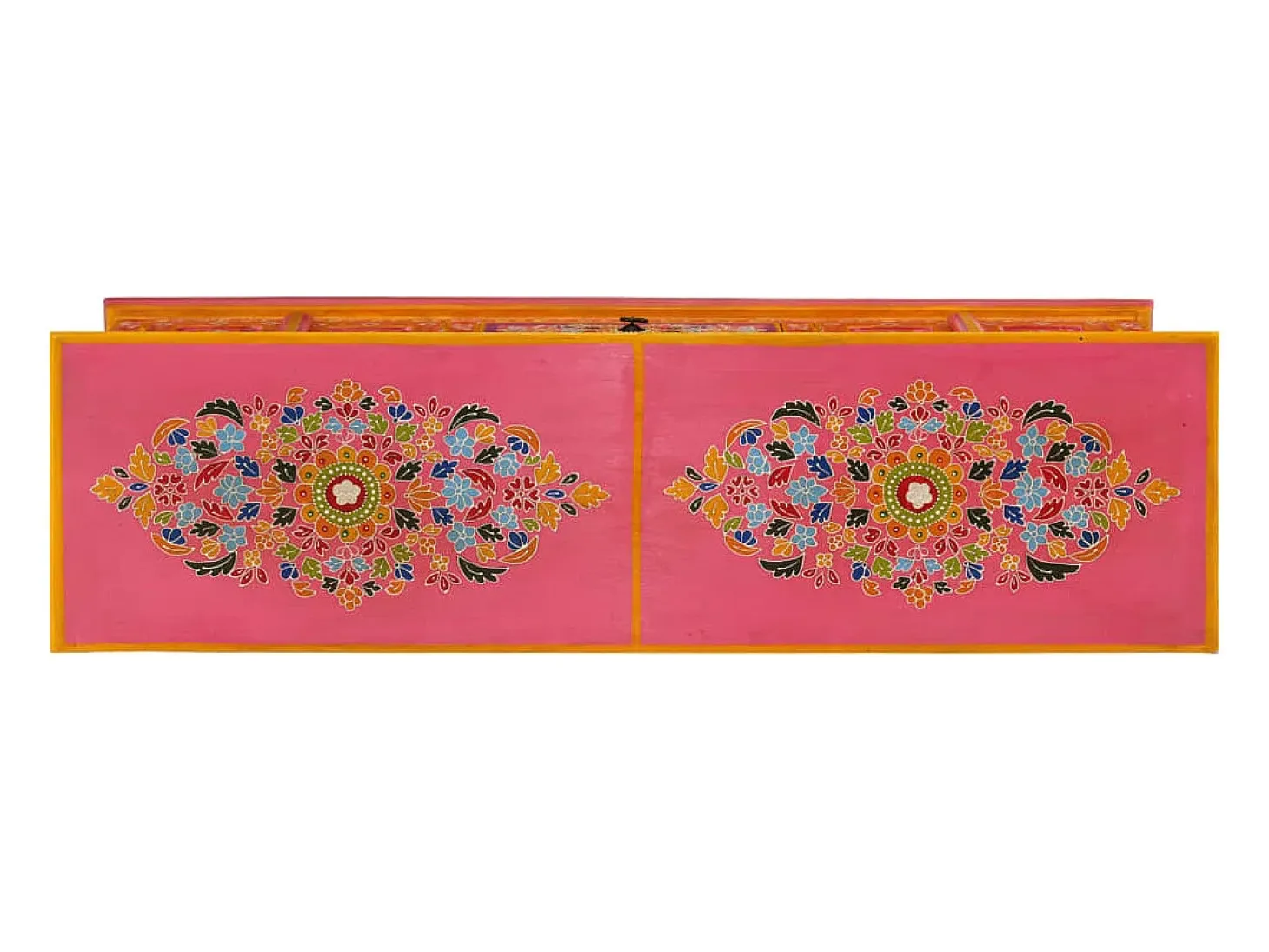Mueble de TV madera maciza de mango rosa 110x30x40 cm ES22217