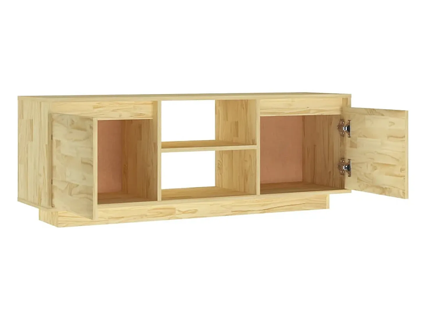 Mueble de TV madera maciza de pino 110x30x40 cm