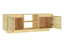 Mueble de TV madera maciza de pino 110x30x40 cm