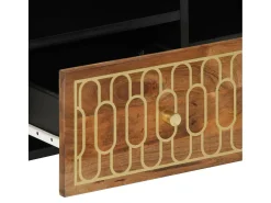 Mueble de TV madera maciza de mango 100x33x46 cm