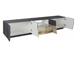 Mueble de TV salón 220 x 43 cm pared diseño moderno Fergus Report