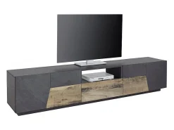 Mueble de TV salón 220 x 43 cm pared diseño moderno Fergus Report
