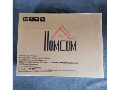 Mueble de TV Sirena Homcom 2 compartimentos y 2 armarios blanco 31x140x32 cm