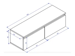 Mueble de TV suspendido con 2 puertas -100 cm -roble de Lindberg -BEMMI
