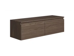 Mueble de TV suspendido con 2 puertas -100 cm -nogal de Wisconsin -BEMMI
