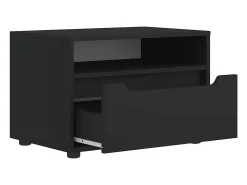 Mueble de TV VISNES negro 60x40x38 cm madera de ingeniería