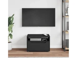 Mueble de TV VISNES negro 60x40x38 cm madera de ingeniería