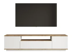 Mueble Elegante Tv Futura   180 Cm Pino - Blanco