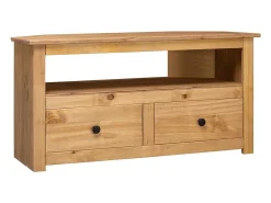 Mueble esquinero de TV madera de pino estilo Panamá 93x49x49 cm