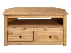 Mueble esquinero de TV madera de pino estilo Panamá 93x49x49 cm