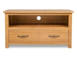 Mueble para el televisor de madera maciza de roble 90x35x48 cm